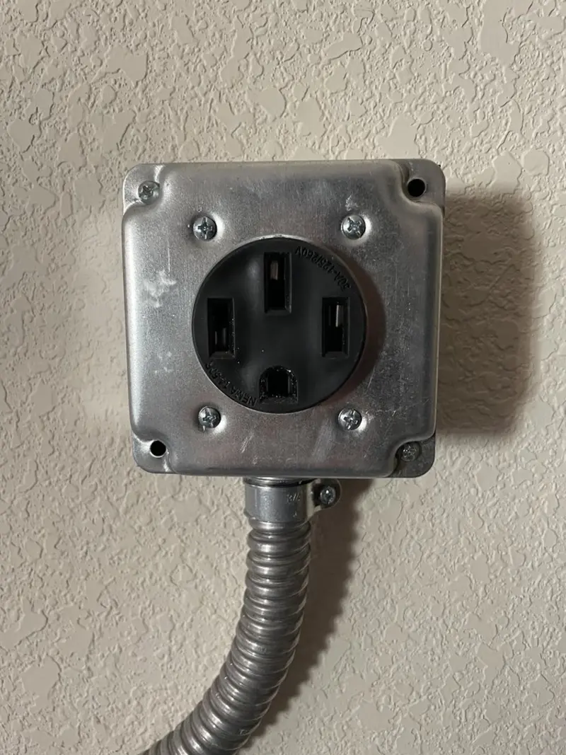 NEMA 14-50 outlet installed for Electrical Panel Upgrade in Rose